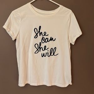 A New Day T Shirt from Target - She Can She Will - Size Medium M